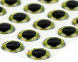 Ultra 3D Epoxy Eyes, Basic Yellow, 9 mm